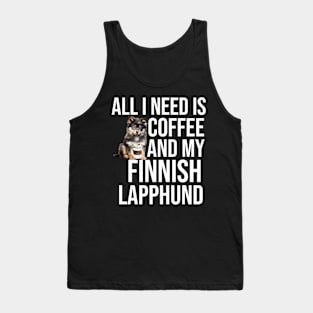 Finnish Lapphund And Coffee Tank Top